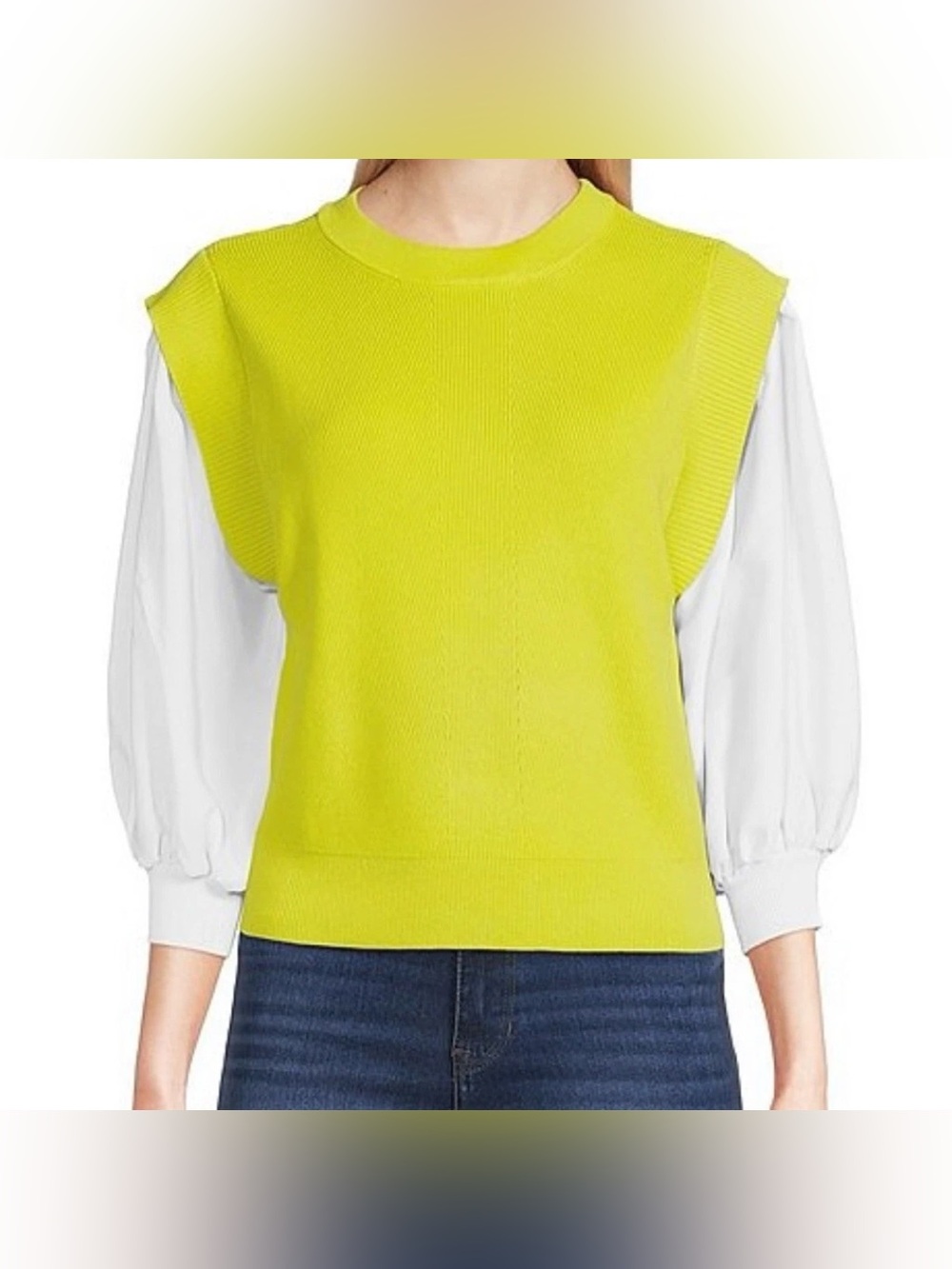 DKNY Neon Green Knit Sweater